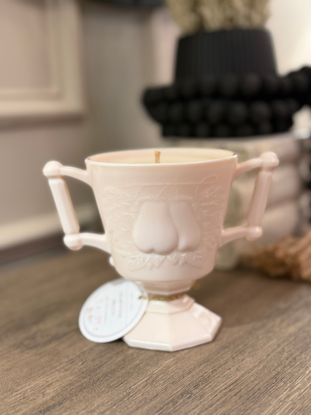 Vintage Shell Pink Sugar Dish Candle - Hearthside Brulee Scent