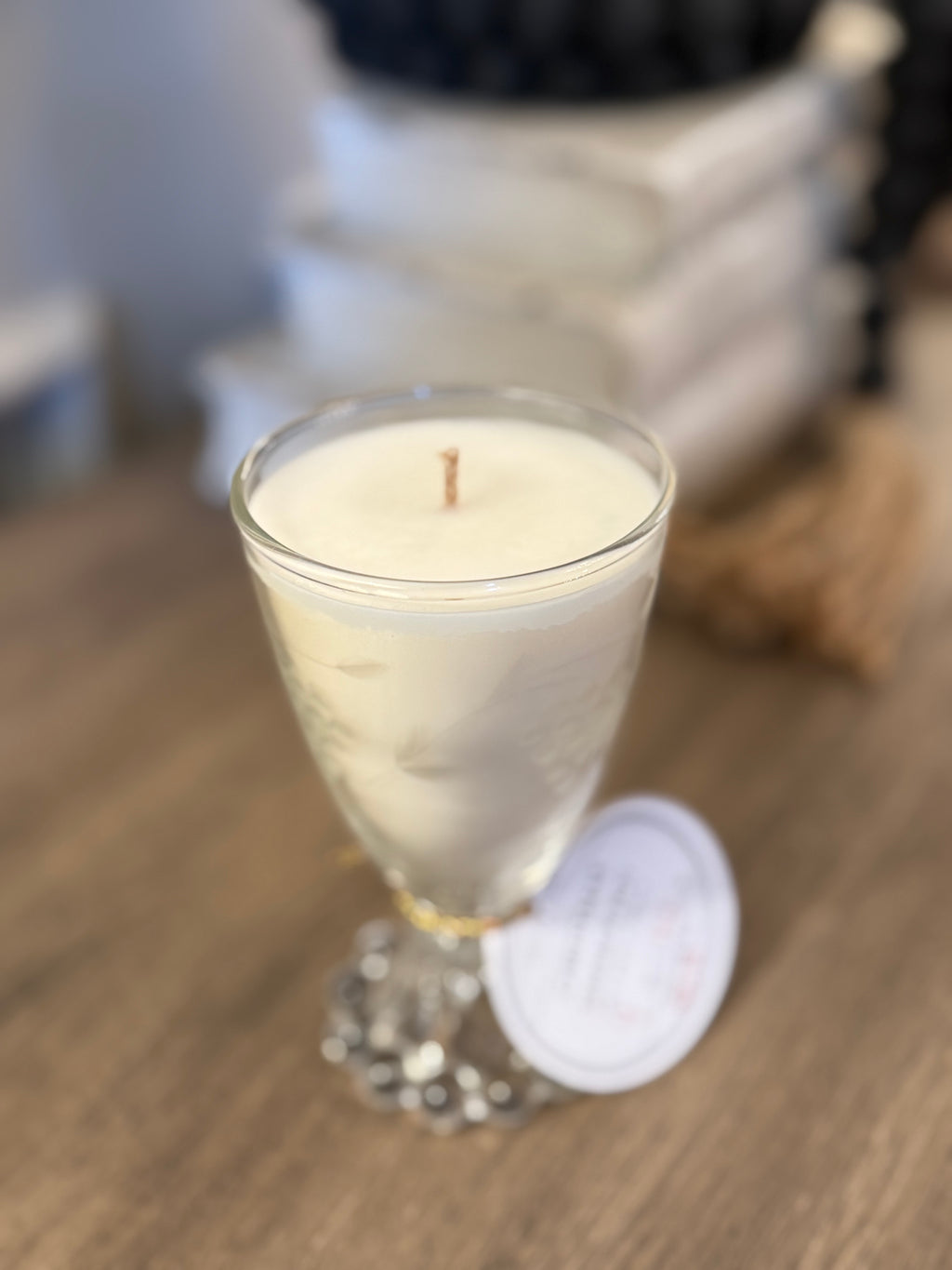 Vintage Boopie Clear Glass Candle - Christmas Simmer Pot Scent