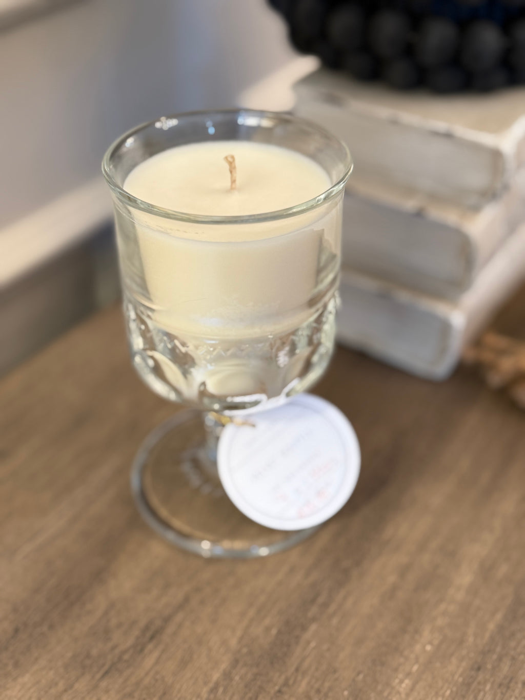 Vintage Glass Goblet Candle - 3 Scents to choose from