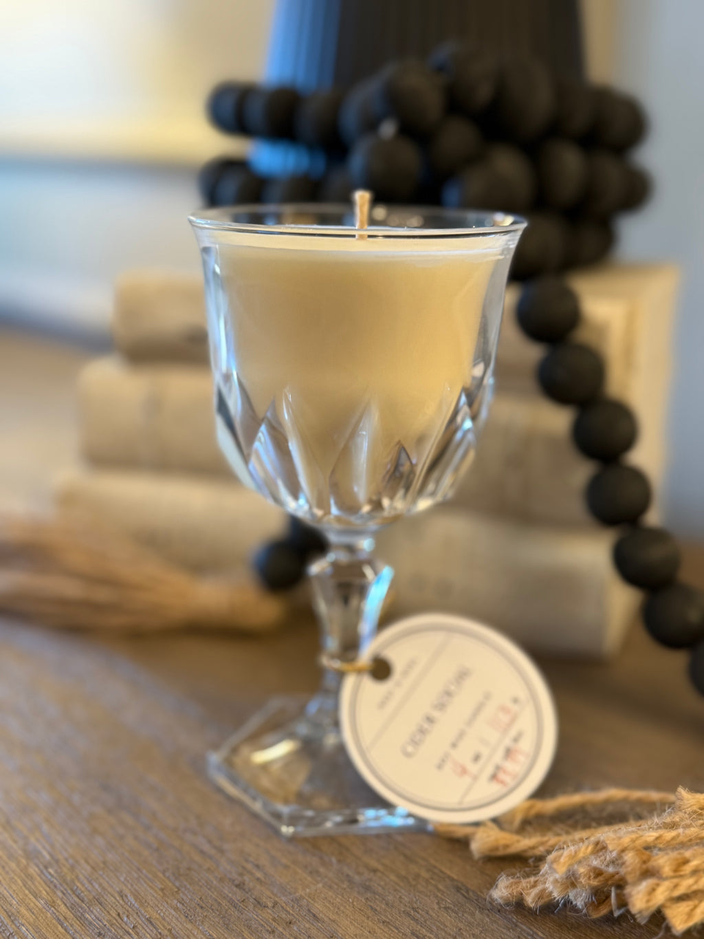 Vintage Cut Glass Wine Goblet - Cider Social Scent