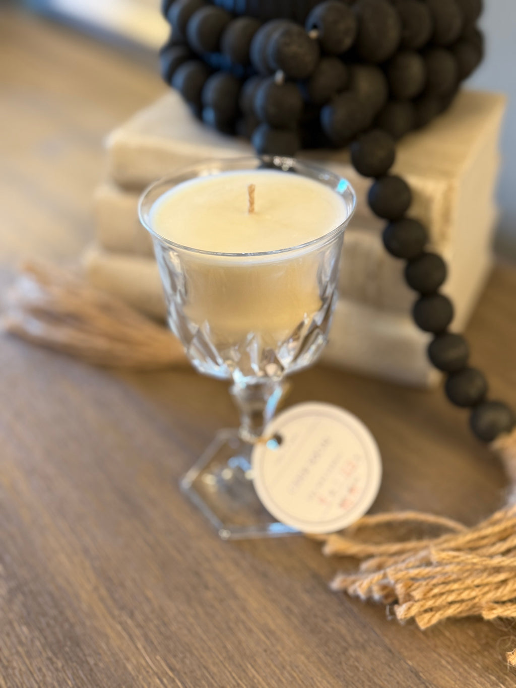 Vintage Cut Glass Wine Goblet - Cider Social Scent