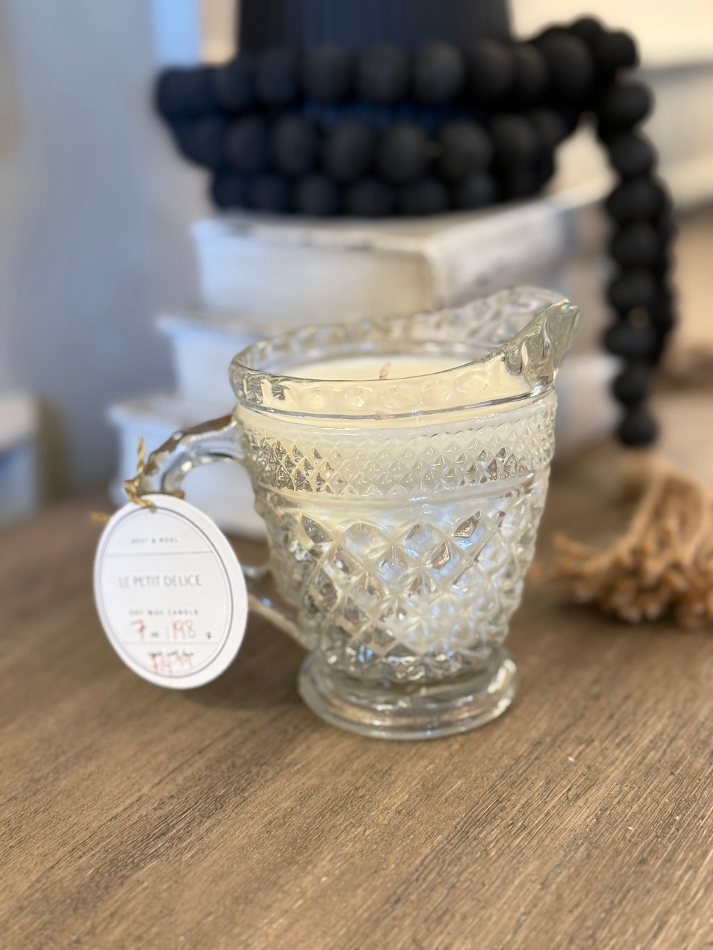 Vintage Pressed Glass Creamer - Le Petit Delice Scent