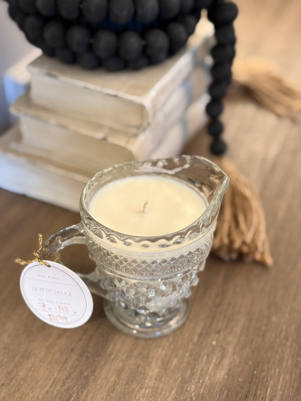 Vintage Pressed Glass Creamer - Le Petit Delice Scent