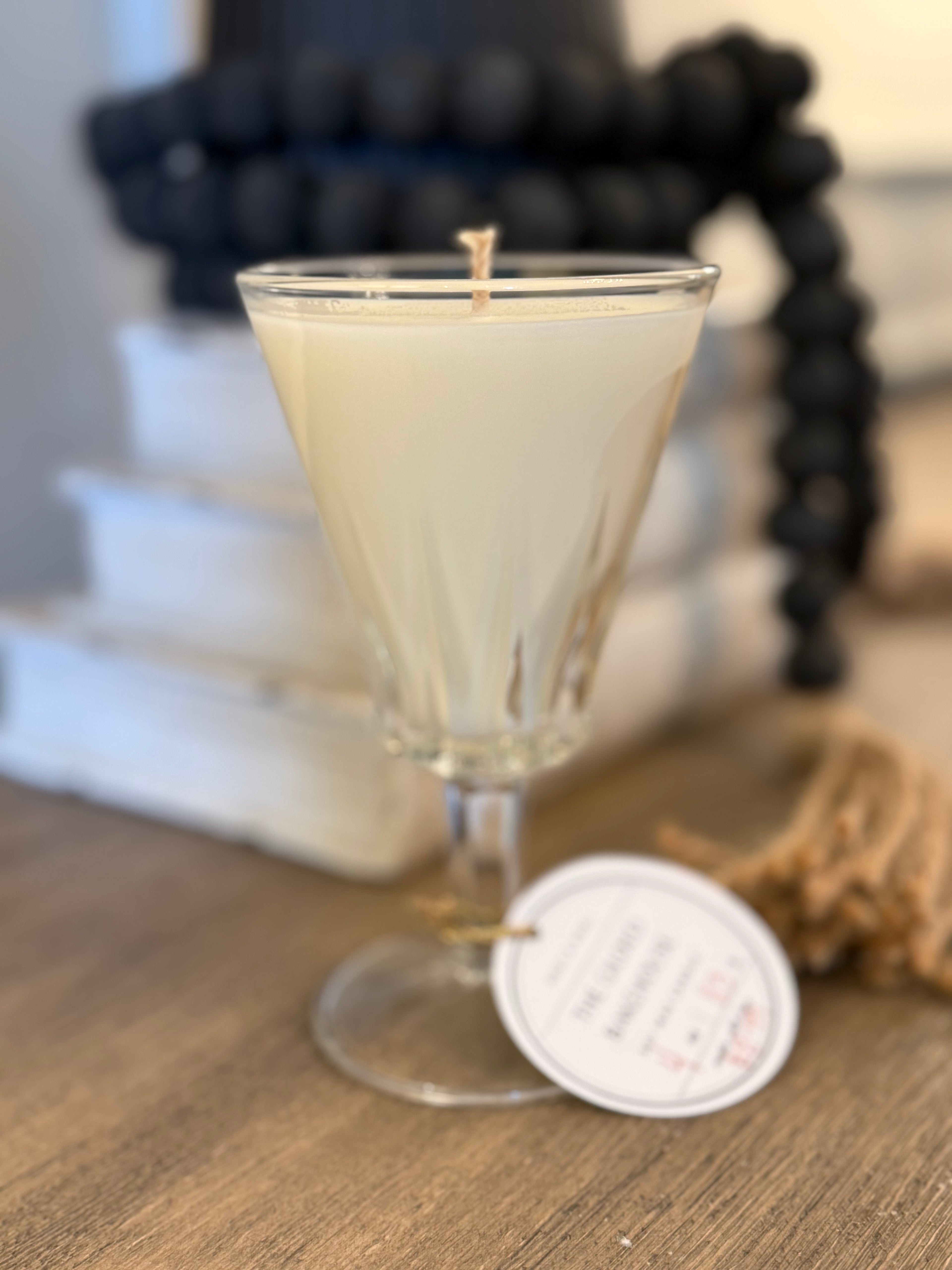 Vintage Wine Glass Candle - The Gilded Bakehouse Scent