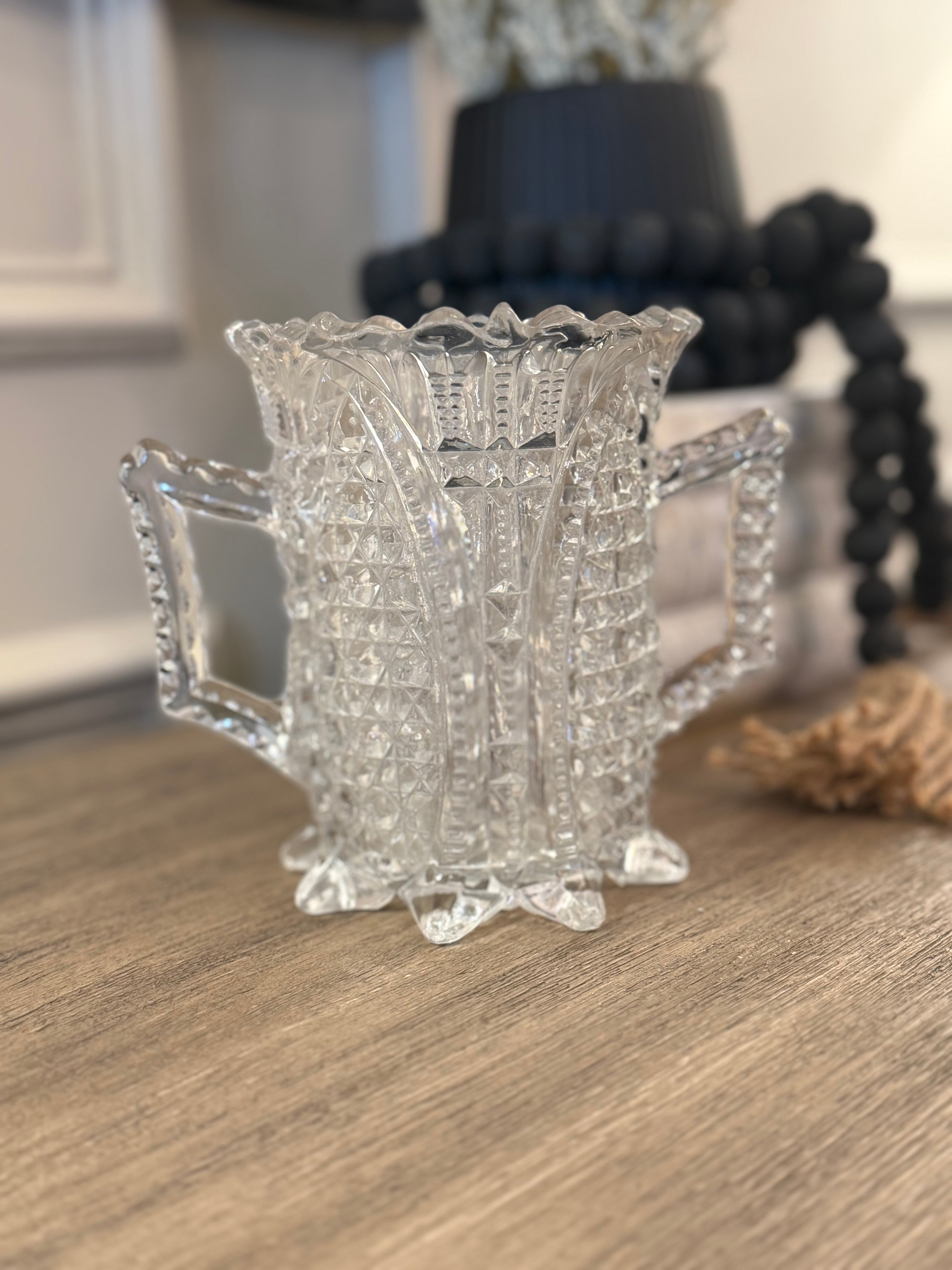 Vintage Pressed Glass Celery Vase Candle - You pick the scent!